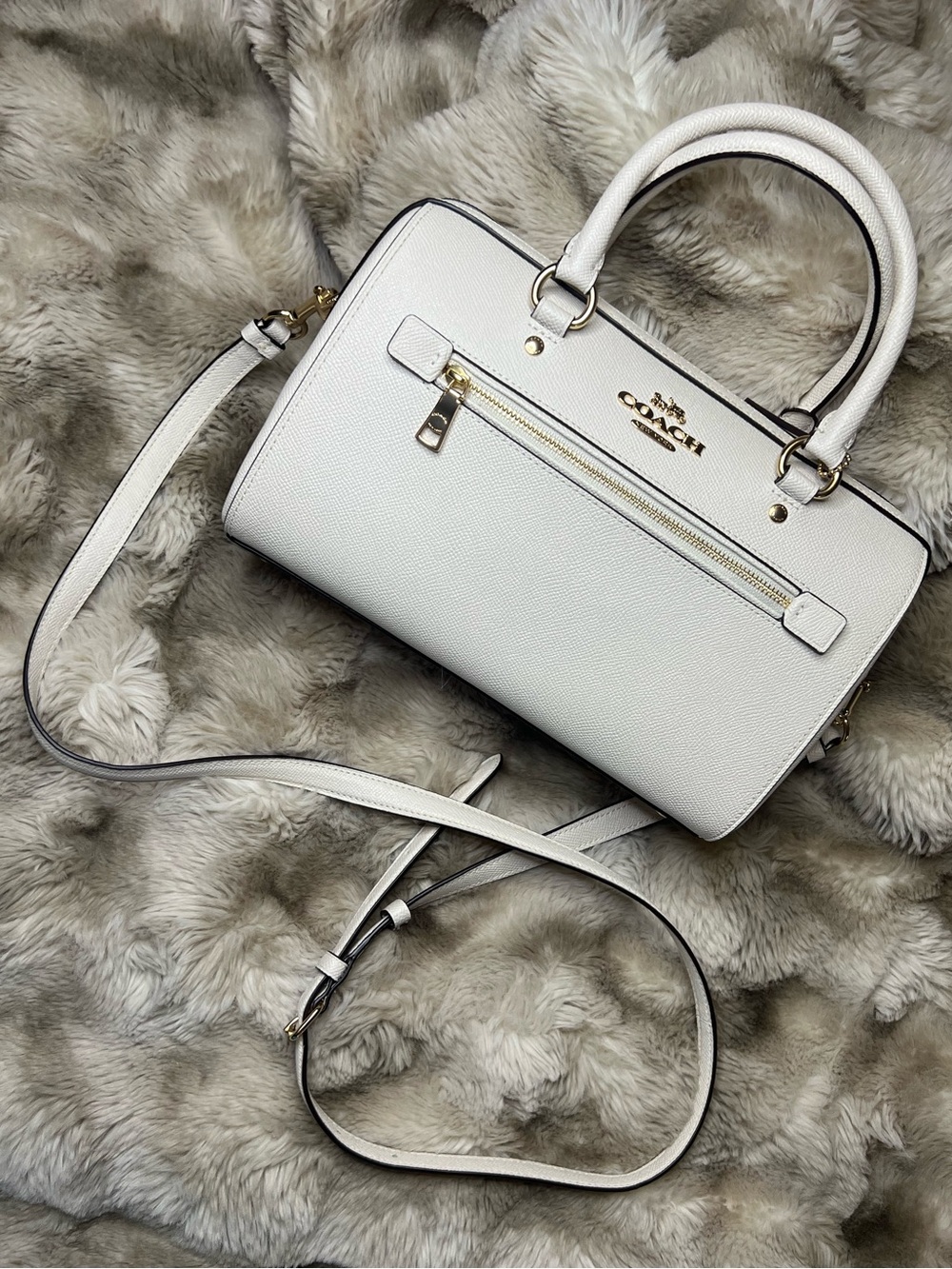 NWOT Coach Rowan Satchel in the color Chalk (Style F79946) (MSRP $398)